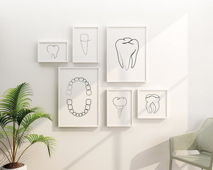 Printable Dentist Wall Art Set - Digital ART