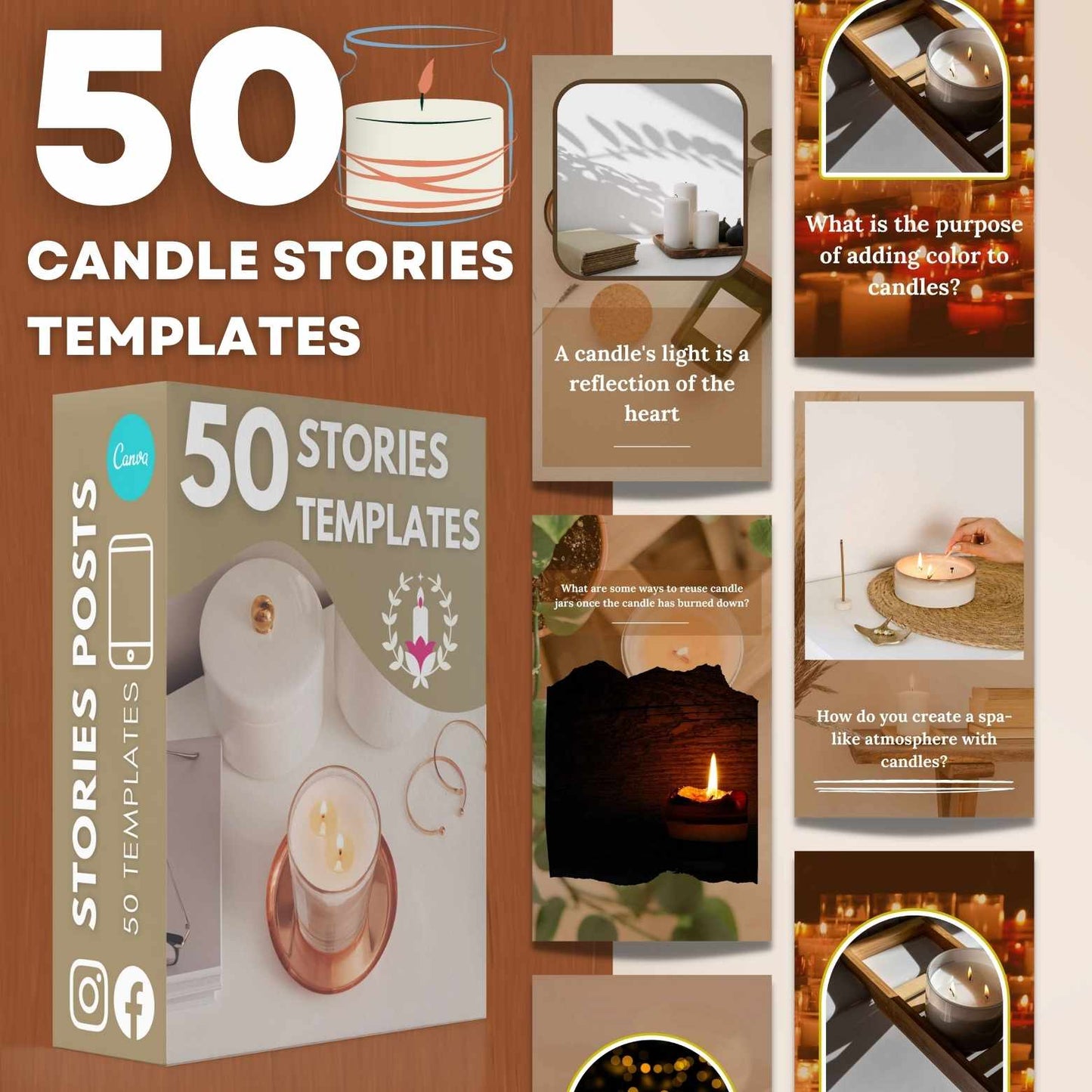 50 Candle Stories Templates