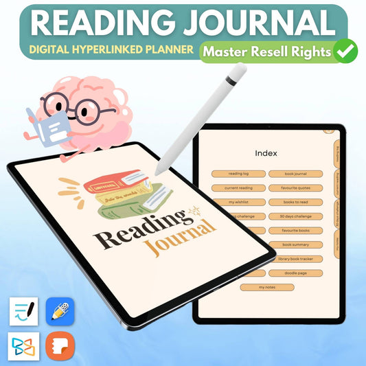 Digital Reading Journal (Hyperlinked) With Master Resell Rights