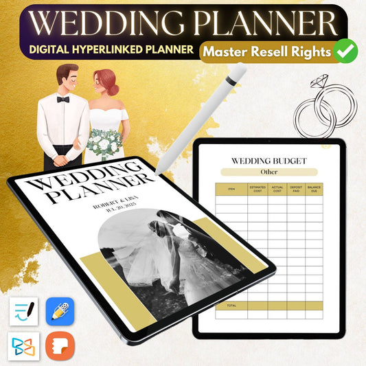 Digital Wedding Planner (Hyperlinked) With Master Resell Rights