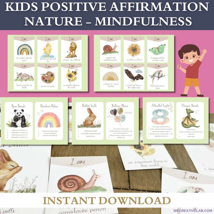 Nature Learning Pack for Kids, Printable Flashcards & Worksheets, Homeschool & Early Education