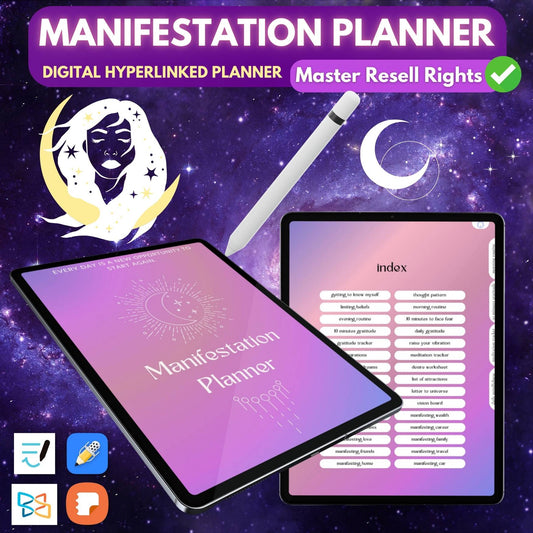 Digital Manifestation Planner (Hyperlinked) With Master Resell Rights