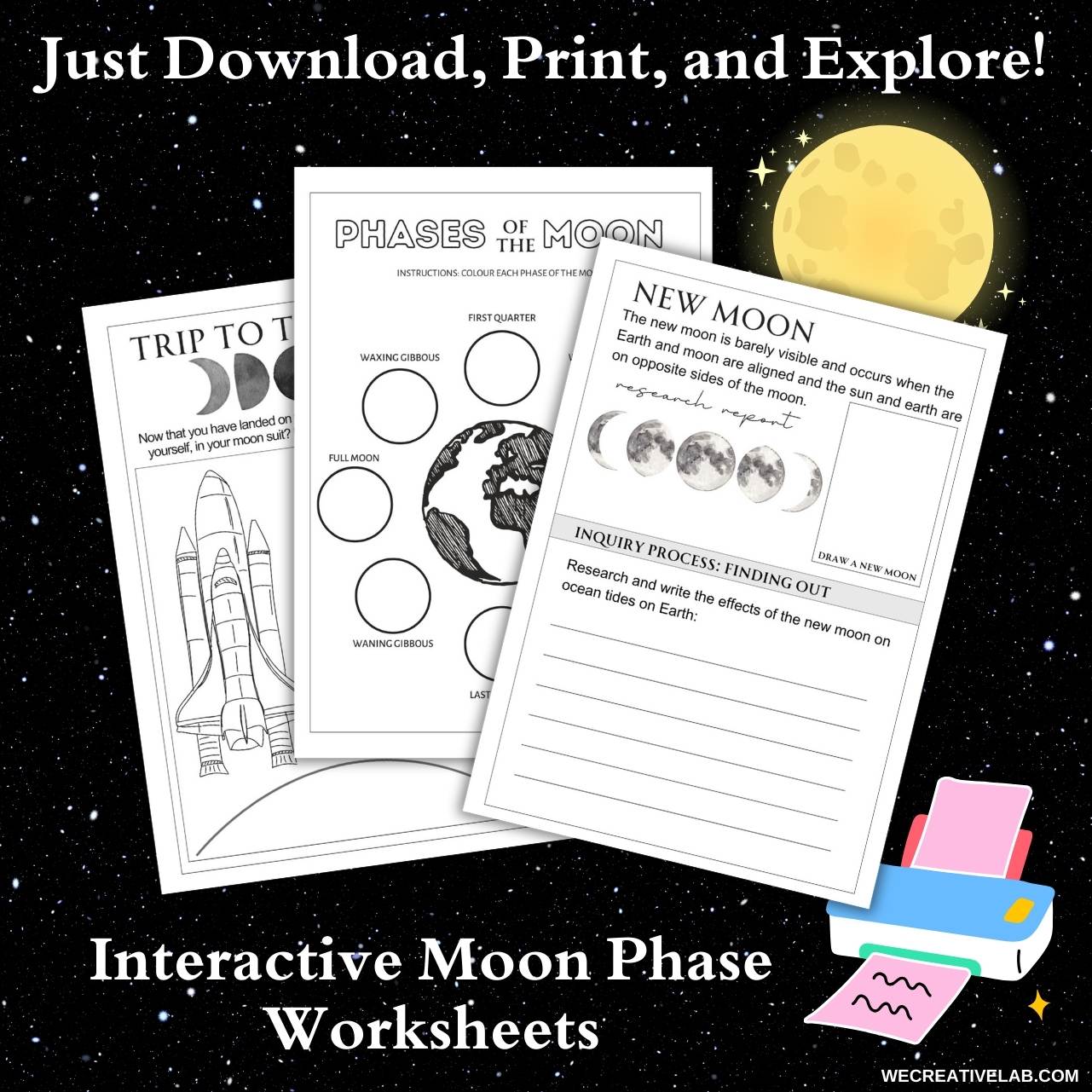 Moon Phases Mini Study & Journal Pack