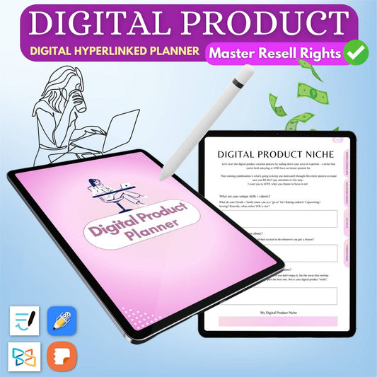 Digital Product Planner (Hyperlinked) With Master Resell Rights