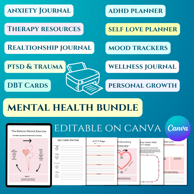 Mental Health Planners Bundle (Essential Edition)