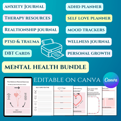 Mental Health Planners Bundle (Essential Edition)