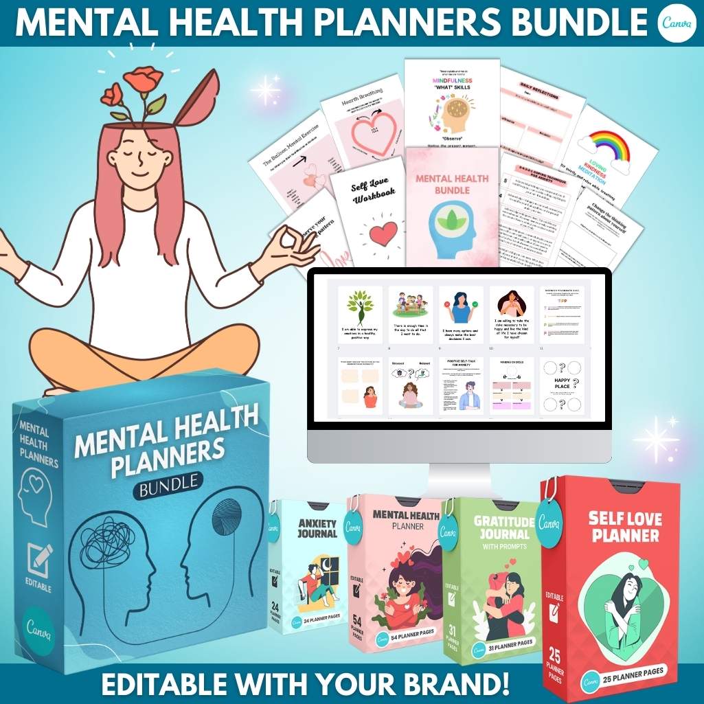 Mental Health Planners Bundle (Master Resell Rights)