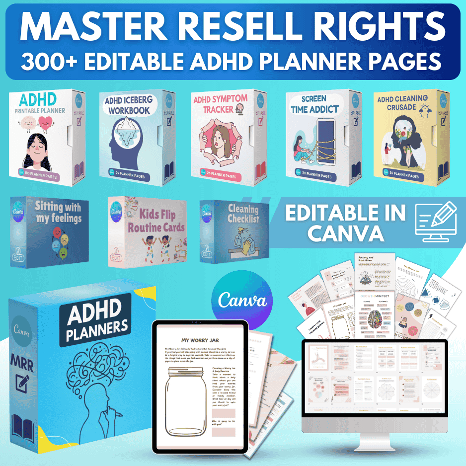 ADHD Planners Bundle - Master Resell Rights – wecreativelab