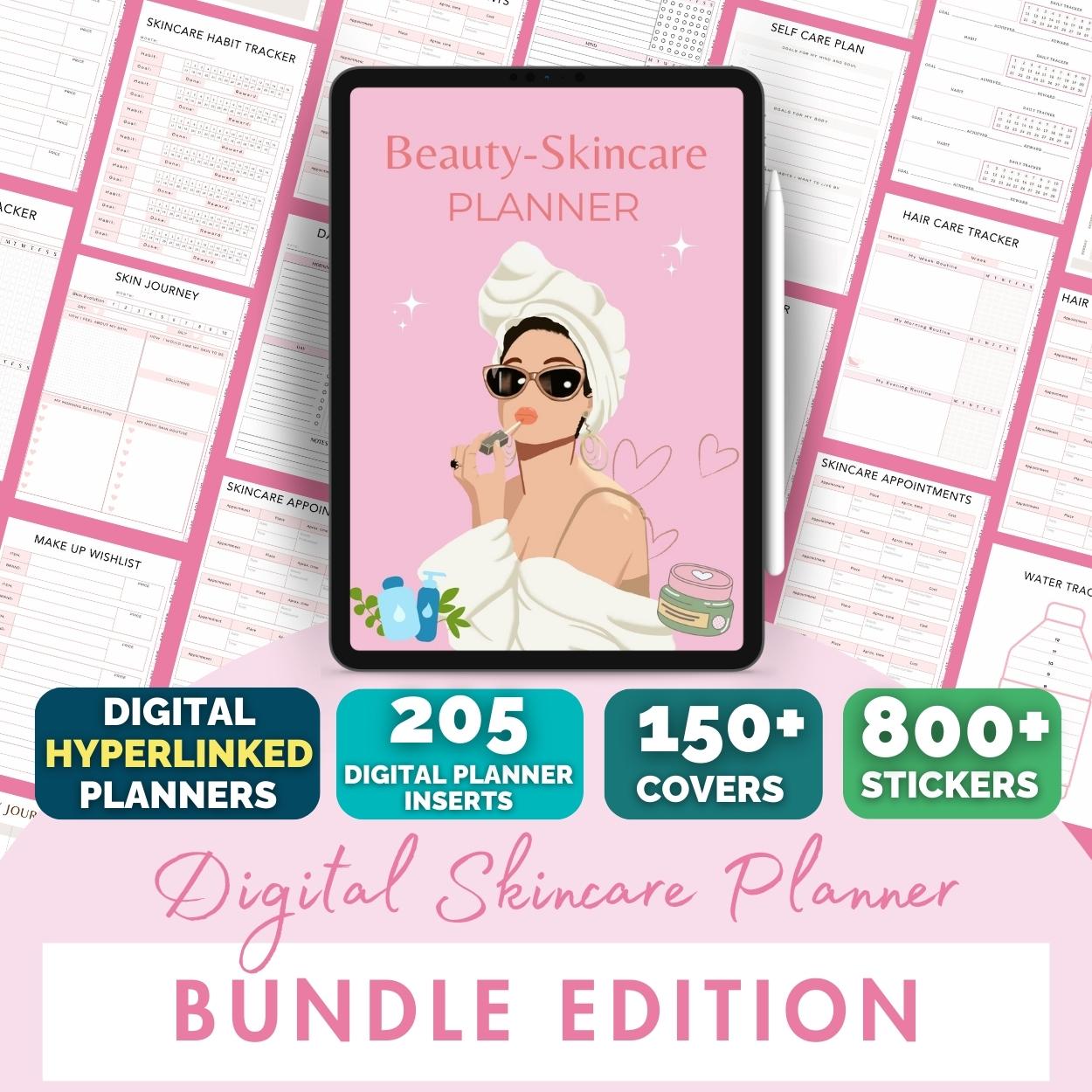 Digital Beauty-Skincare Planner Bundle