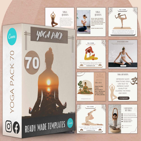 Yoga Instagram Pack - 70 Amazing Templates for Instagram & Facebook