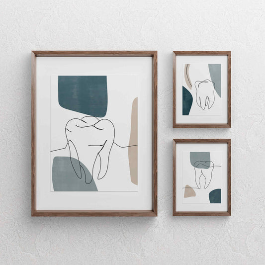 28 disegni dentali, set d'arte da parete dentista, bundle di stampa d'arte odontoiatria
